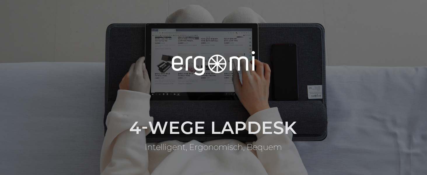 Підставка для ноутбука на колінах, Laptoptisch для дому, офісу, ліжка, дивану – дерев'яний дизайн, розмір L (30.5 x 57 x 4.5 см)