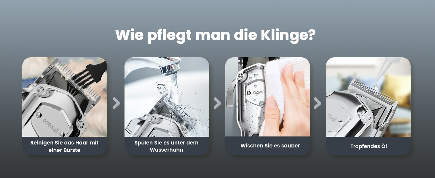 Машинка для стрижки собак Oneisall 4-в-1: стрижка, триммінг, шліфування кігтів. Для собак та котів, тиха, професійна, 4 години роботи від акумулятора