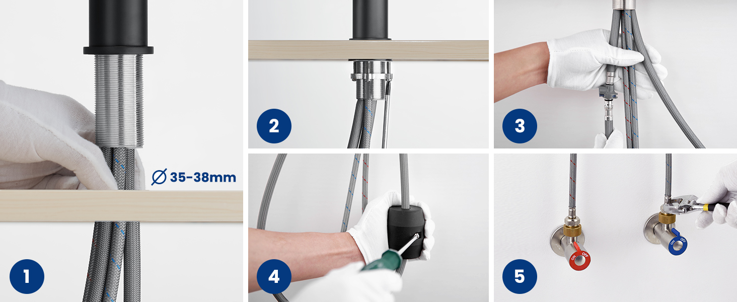 Чорний кухонний змішувач CECIPA SOFETIY SERIE з висувною лійкою, 360° поворот, нержавіюча сталь, 2 режими струменя