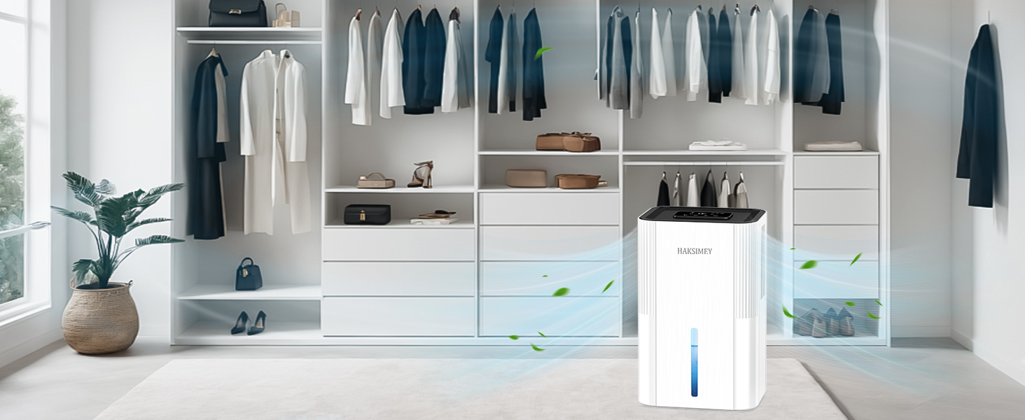 Електричний осушувач повітря 2800 мл | Тихий осушувач для дому з авто-розморожуванням та таймером | Осушувач для підвалу, ванної кімнати | 7-кольорове LED підсвічування з нічним режимом, 500 мл/на добу