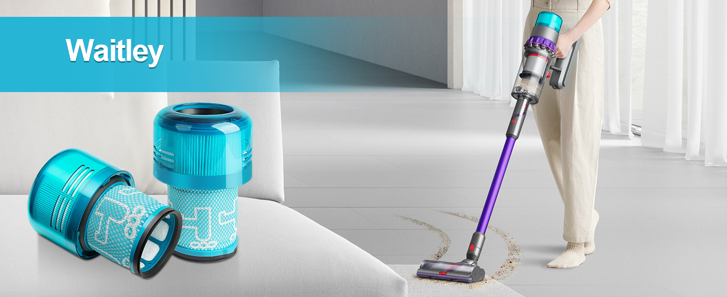 Фільтри для пилососа Dyson V11/V15 (3 шт) - Waitley, сумісні з SV14, SV17, SV22 Detect Animal, Absolute, Extra, Pro, Torque Drive (#970013-02, V12)
