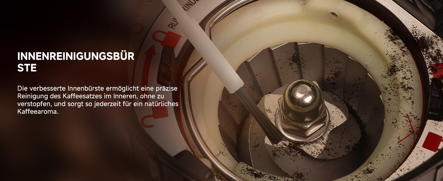 Електрична кавомолка Biolomix для еспресо з регулюванням помелу та контейнером для портафільтра (CG210-2)