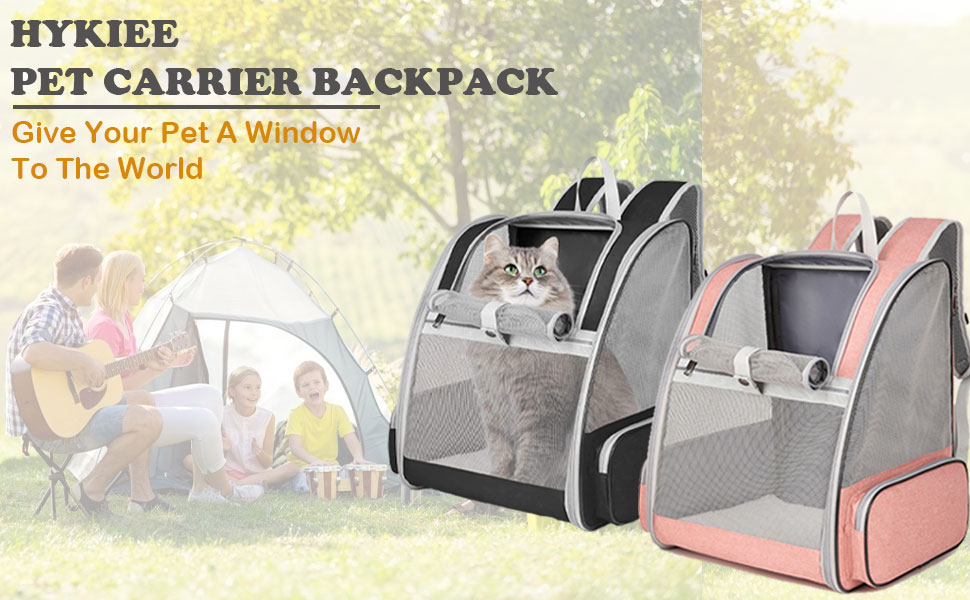 Рюкзак для кота/маленької собаки, чорний. Транспортна переноска для тварин до 8 кг, з вікном та безпечною пов'язкою. Ідеально для прогулянок та подорожей.