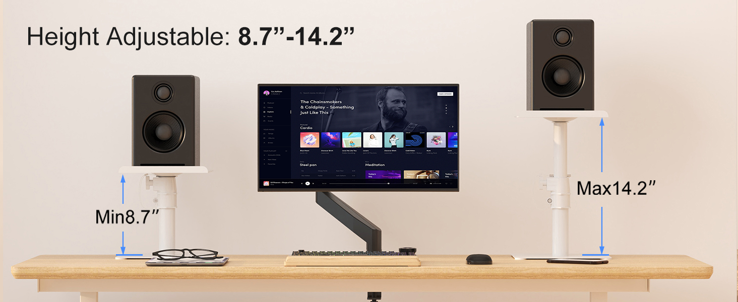 Підставка для колонок Suptek, 2 шт., чорний колір, SDM003MB (SDM001TW)