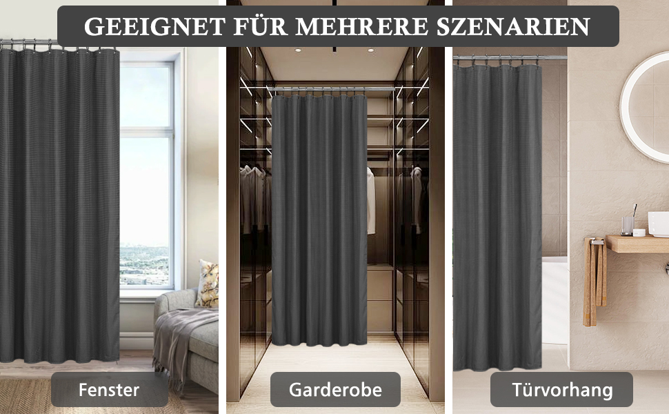 Шторка для душу Waffel з магнітами, текстиль, поліестер, 183x183 см (зелена)