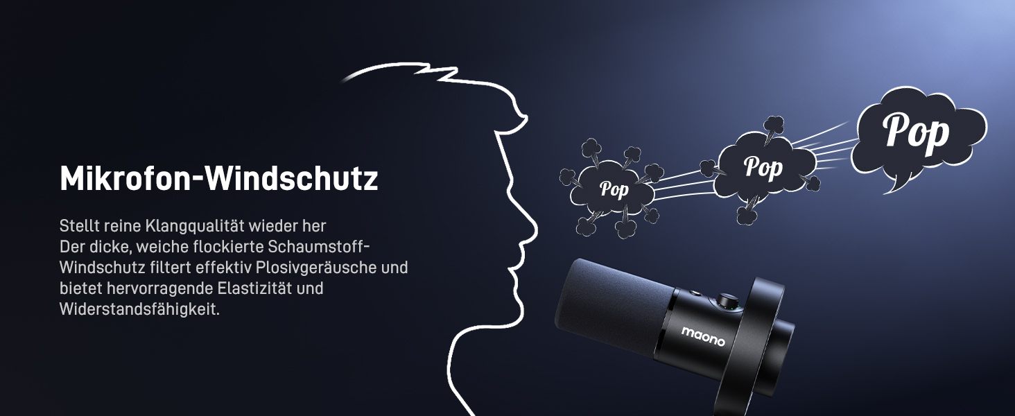 MAONO PD300X: USB-мікрофон для подкастів та запису звуку, XLR, динамічний, шумозаглушення, 192kHz-24Bit