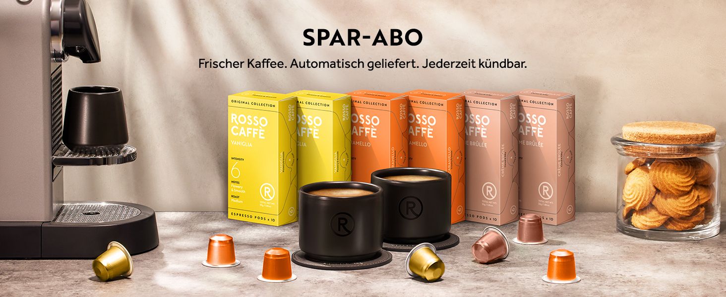 Капсули кави ROSSO CAFFÈ Nespresso, 120 шт. Аромакава, набір з 3 преміум смаків, сумісні з Nespresso, 120 шт.