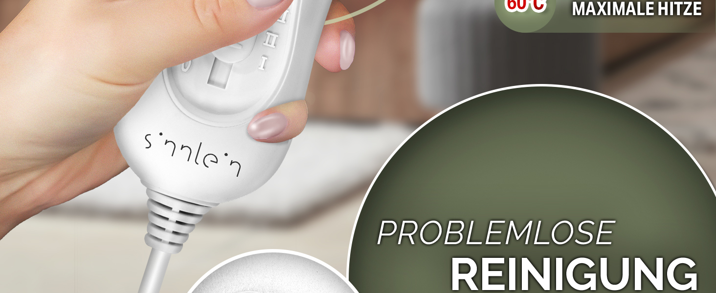 Електрична ковдра Sinnlein Doppel-Wärmeunterbett 160x140 см з автовимкненням та 2 зонами нагріву | 3 температурні режими | Підкладка під ковдру з м'якого флісу, антрацит | Без візерунку 160 x 140 см