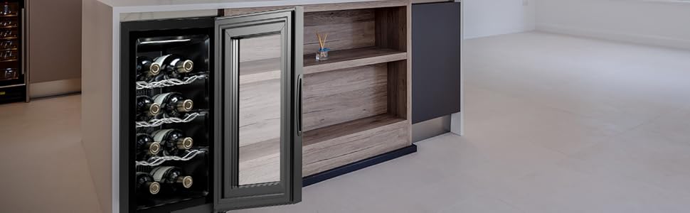 Термелектрична винна шафа Cecotec Bolero GrandSommelier 830 CoolWood на 8 пляшок, низький рівень шуму, регулювання температури 8-18°C, сенсорне управління, енергоощадна