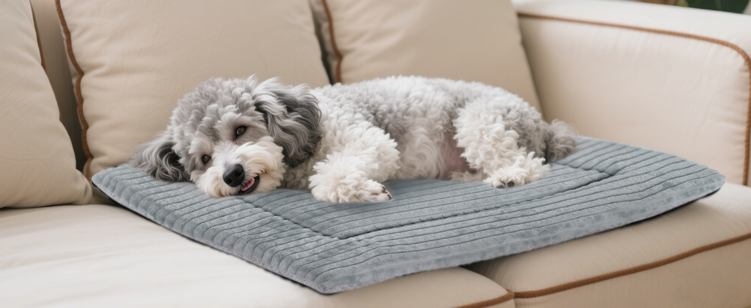 Килимок для собак Vejaoo XZ016 сірий, 60x45 см: миється, м'який, теплий