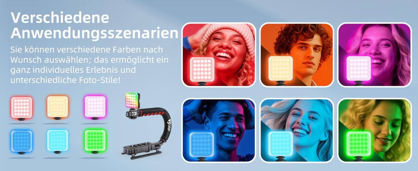 Стабілізатор Zeadio Tripel Zubehörschuh для смартфона з відео-рігом, ручка для камери, екшн-камери, DSLR та смартфонів (Професійний набір)