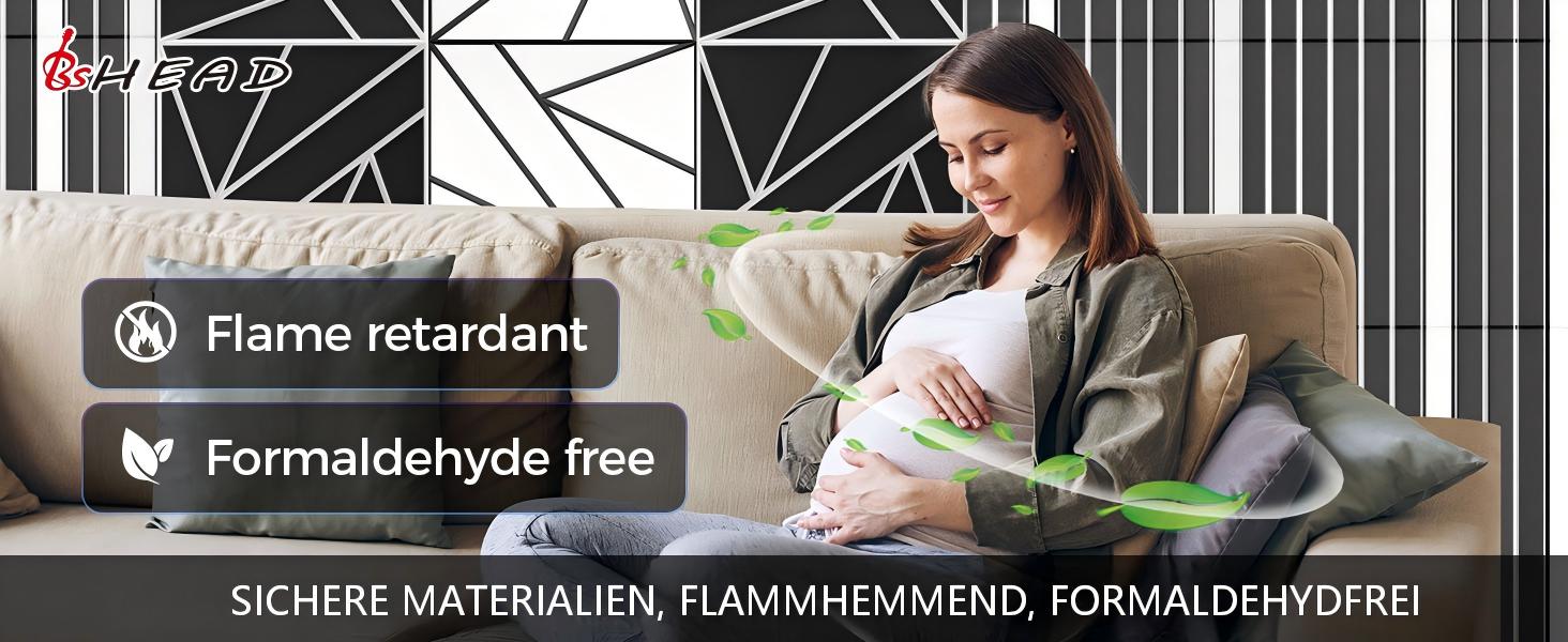 Акустичні панелі BSHEAD самоклеючі для шумоізоляції стін, 30 x 30 x 1.2 см, звукопоглинаючий пінополіетилен високої щільності (Чорно-білі)