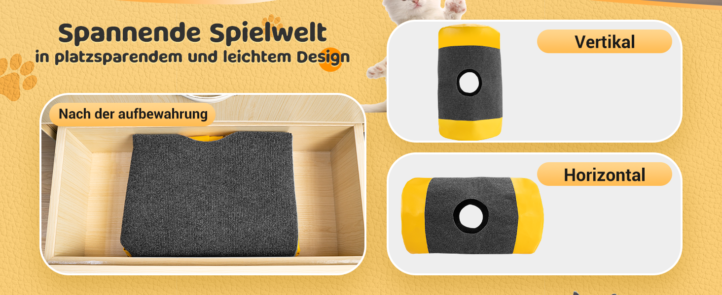 Килимок-іграшка для котів з тунелем та ігровим мішком, інтерактивне заняття для котів, центр активностей, килимок для полювання лапками, інтелектуальна іграшка для котів