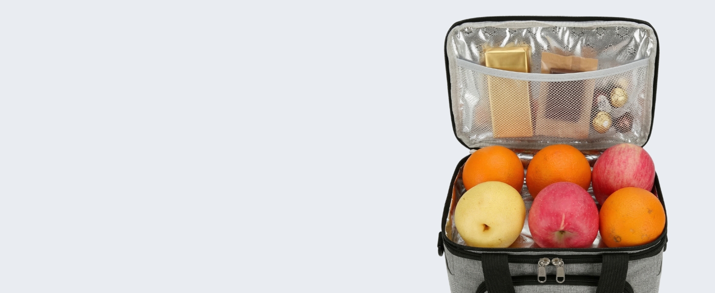 Термосумка JANSBEN для 12 банок: компактна, ізольована, з 6 відділеннями для пікніка, роботи та авто (сіра)