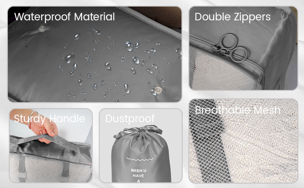 Органайзер для валізи Zorplex, набір 10 шт: кубики для пакування, аксесуари для подорожей, сумки для одягу, взуття та косметики (сірий)