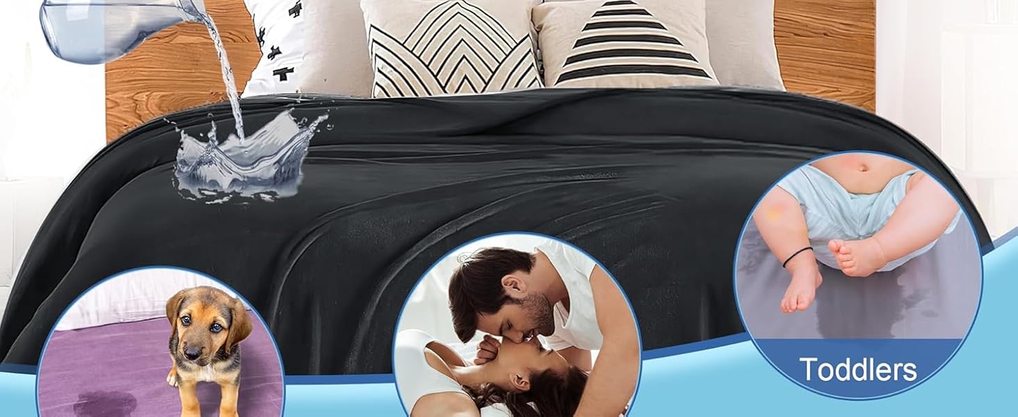 Водонепроникний плед для собак та котів, плед на диван, червоно-чорний, 102x152 см