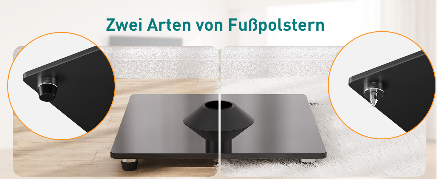 Стійки для колонок Sonos Era 300 ELIVED, 80.7 см, чорні, 2 шт. (EV5026) - підлогові, зі скляною основою, до 5 кг