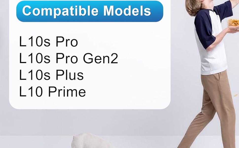 Запчастини для Dreame X30 Ultra, L10s Ultra Gen2, L40 Ultra, Mova E30 Ultra: комплект аксесуарів (2 основні щітки, 4 фільтри, 4 мікрофібри, 4 бічні щітки, 4 пилозбірники) сумісні з L10s Pro/L10s Plus