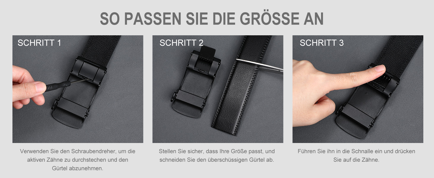 Чоловічий шкіряний ремінь WHIPPY Automatik з регулюванням, ширина 35 мм, колір D-brown, довжина 130 см (підходить для штанів 101-115 см)