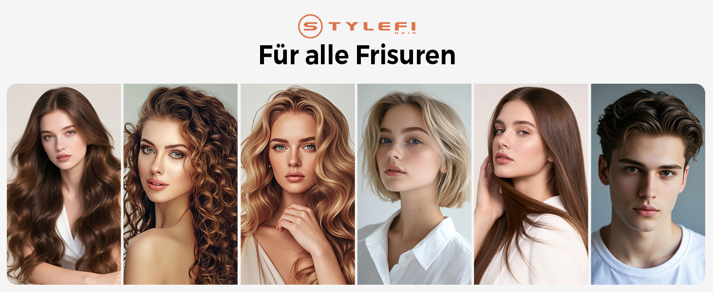 Air Styler Hair Stylers Airbrush 5-в-1: Мультистайлер, фен-щітка для об'єму, локонів, випрямлення та сушіння волосся (800 Вт, помаранчевий)