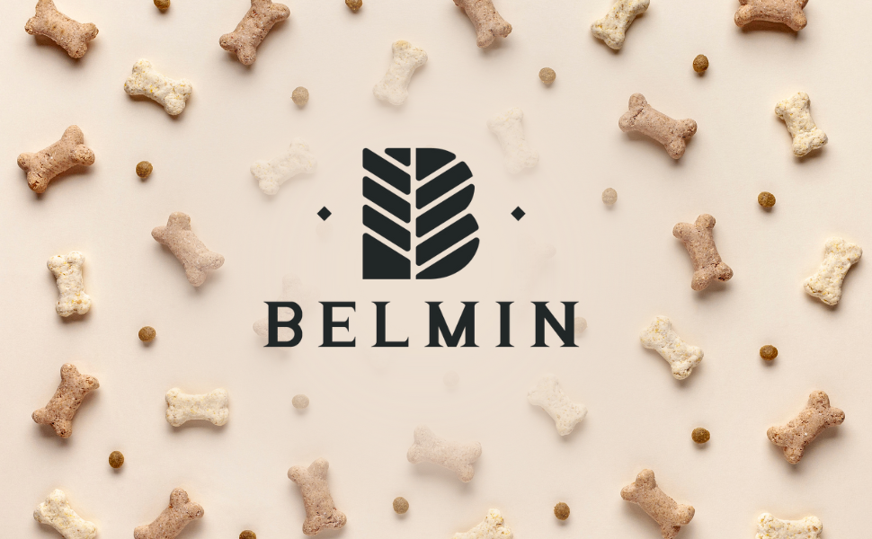 Миска для собак BELMIN з підняттям – миска для води та корму для собак – піднята миска для корму для великих собак і котів – 2 регульовані висоти – миска для собак з кераміки з бамбуковим підставкою – неслизький килимок