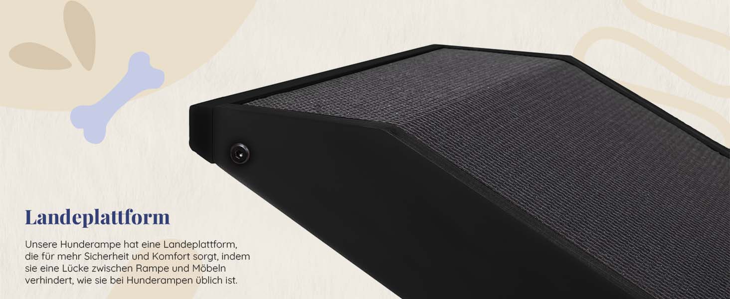 Рампа для собак Hunderampe: регульована, 18-53 см, для ліжка/дивану, з антиковзким покриттям, з натурального дерева (бірча)