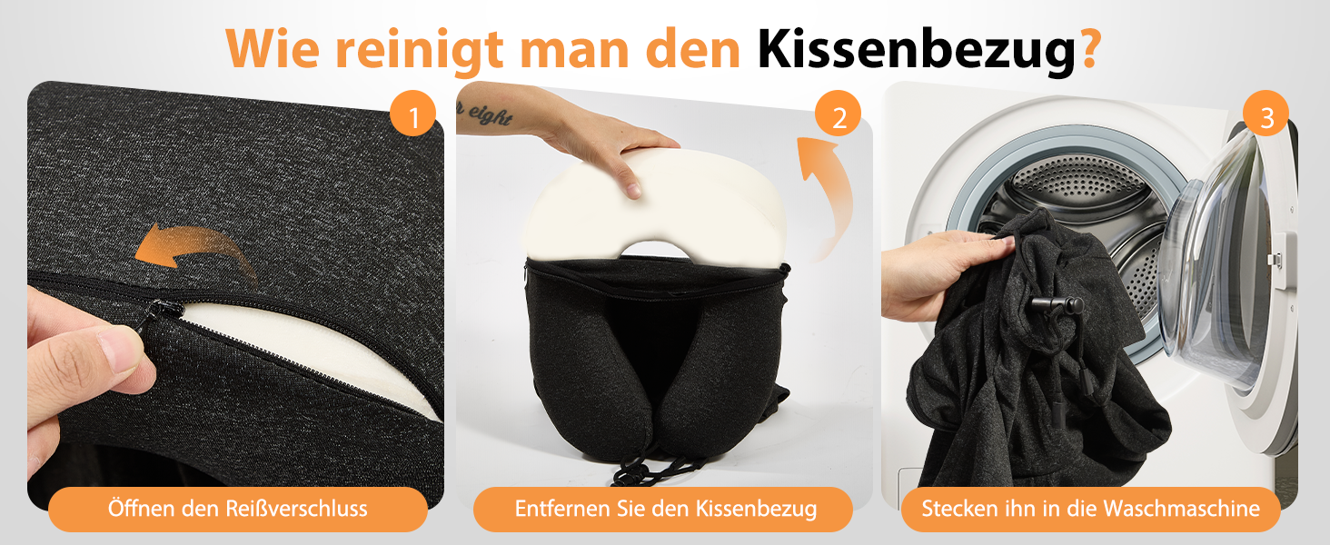 Подушка для шиї у вигляді звірка, Memory Foam, для подорожей (літак, авто, офіс), чорна