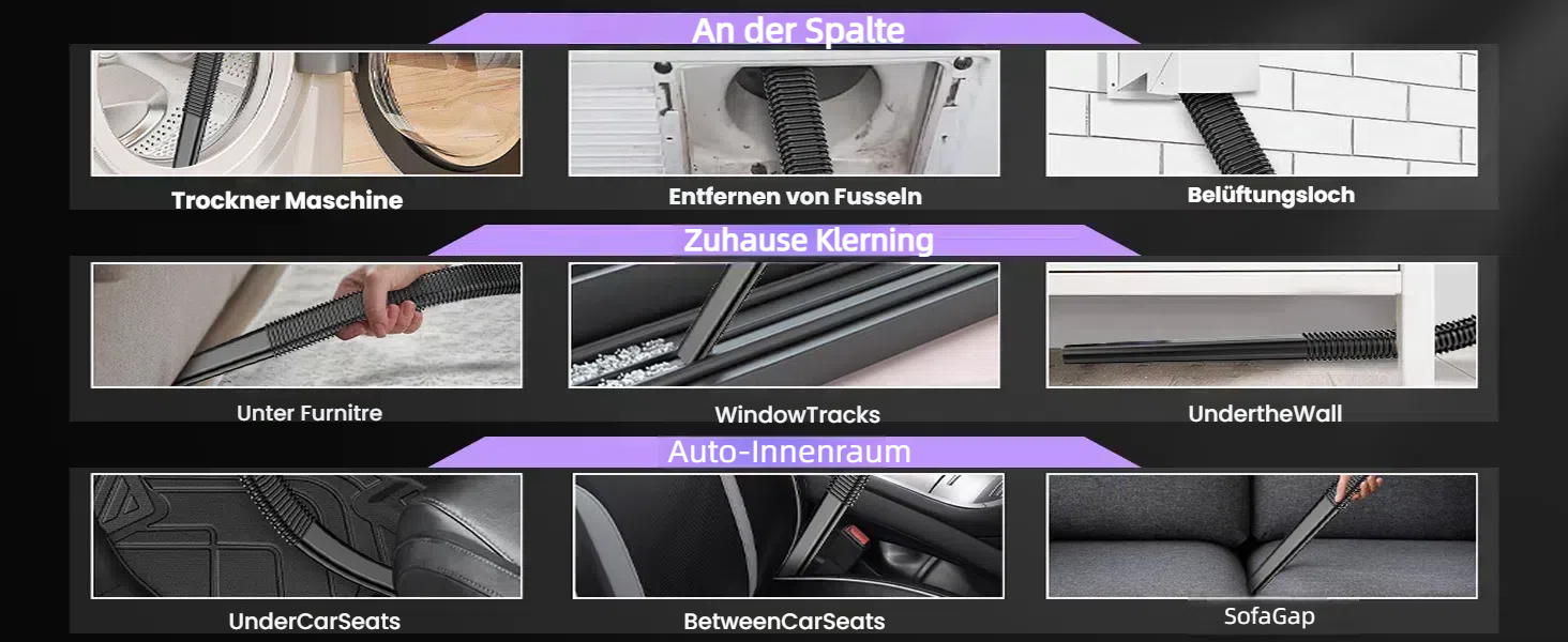 Бездротовий акумуляторний пилосос 45000 Па/500 Вт/45 хв з LED-дисплеєм та щіткою проти намотування, висувний шланг 73 см для твердих поверхонь, килимів, шерсті тварин, фіолетовий