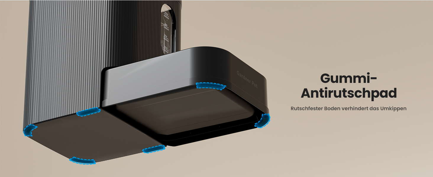 Автоматичний диспенсер води для собак та котів Gardner Pet 6.5L, годівниця, не потребує електрики, з нержавіючою чашею, BPA-free, чорний