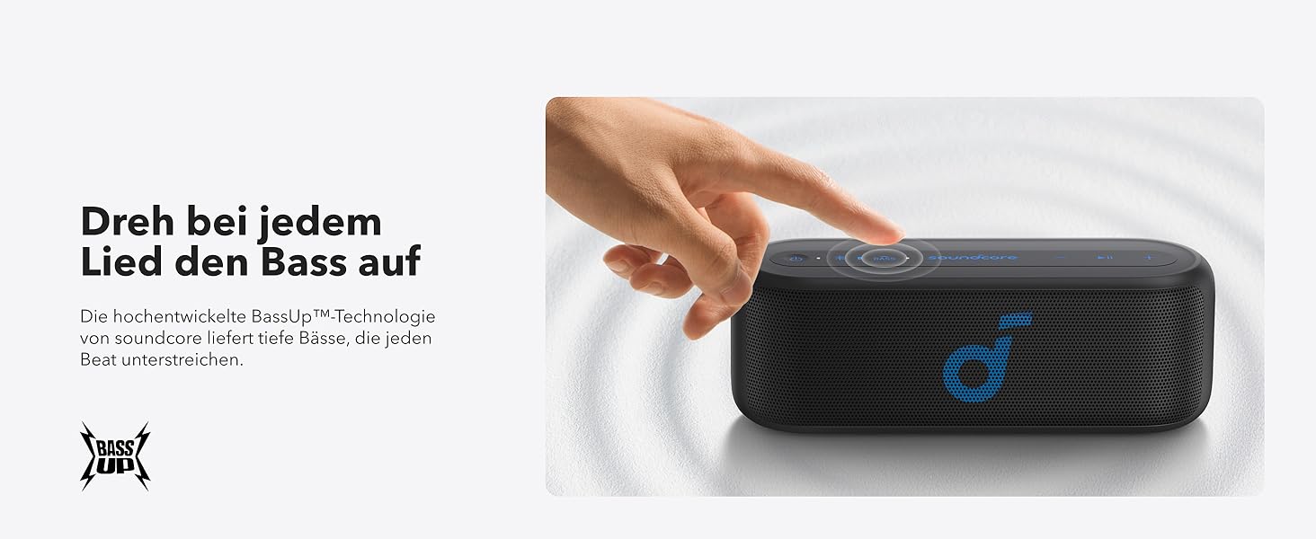 Soundcore Select 2S: Портативна Bluetooth-колонка з 20W стерео, BassUp™ та IPX7 захистом, 16 годин роботи, чорна