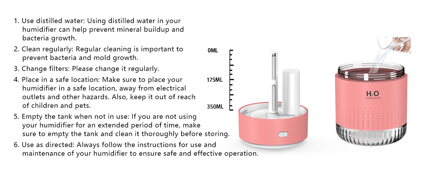 Ультразвуковий зволожувач повітря Mini AIR Humidifier з LED-підсвіткою (зелений/рожевий)