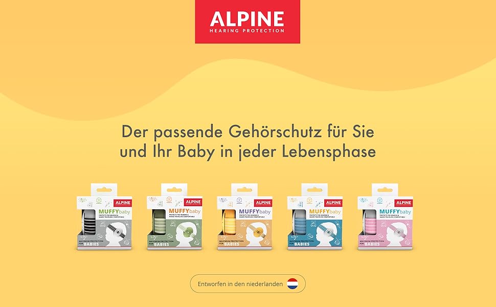 Дитячі навушники Alpine Muffy Baby Klassik - захист від шуму для малюків до 36 місяців, блакитні