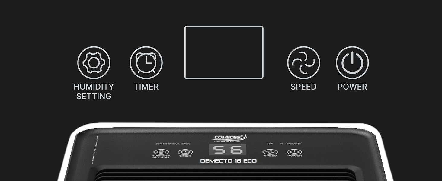 Електричний осушувач повітря Comedes Demecto 30 eco WiFi (25 л/24г) - для дому, підвалу, квартири, будинку. Керування через додаток.