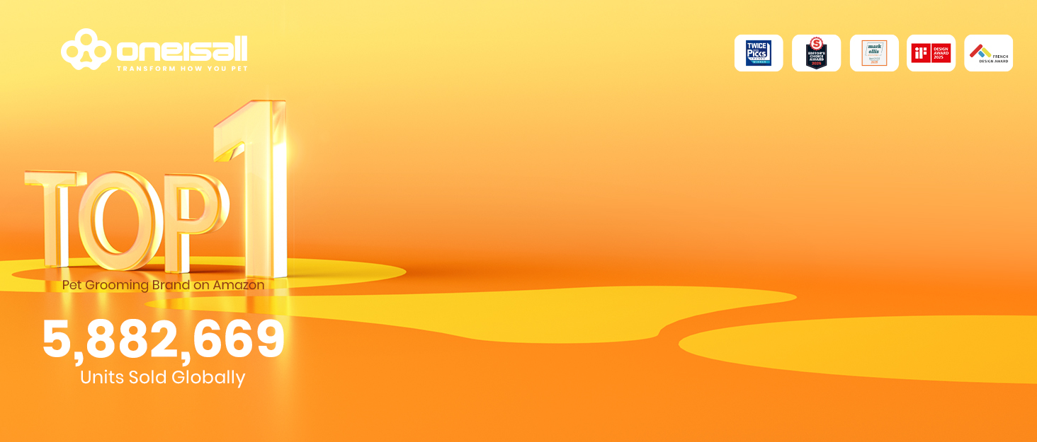 Набір для догляду за собаками Oneisall 4-в-1: тример, шліфувальник нігтів, тиха робота, бездротовий