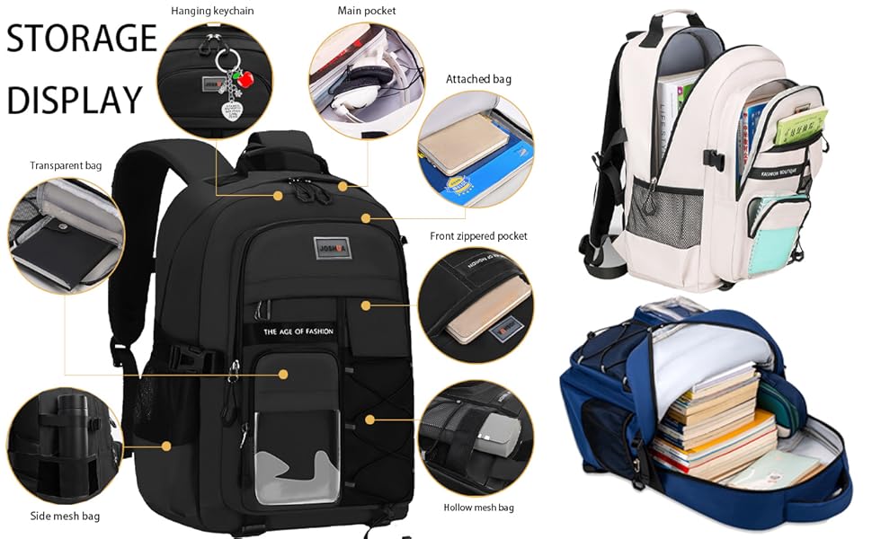 Водонепроникний рюкзак для школи: великий, міцний, для підлітків та дорослих (рожевий)