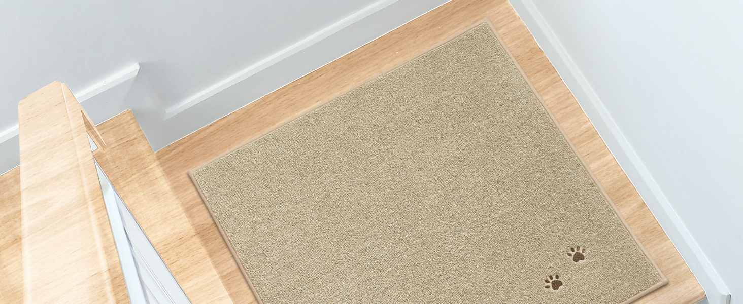 BEQHAUSE Non-Slip Stair Treads - 15 Piece Set, Washable Carpet for Stairs - Safe for Kids, Seniors & Pets, 22x70cm, 100% Polyester with TPE Backing