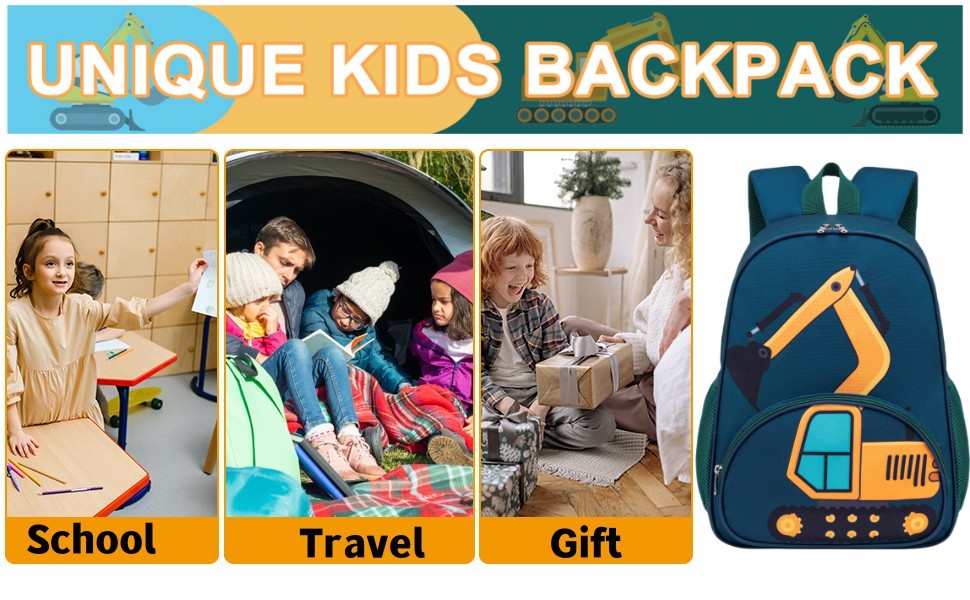 Дитячий рюкзак LOIDOU для хлопчика, 38 см, 3-8 років, блакитний (для школи, садочка)