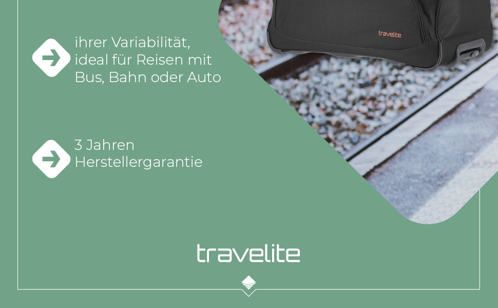 Дорожня сумка на колесах Travelite Basics Fresh, спортивна, м'яка, 71 см, 89 л
