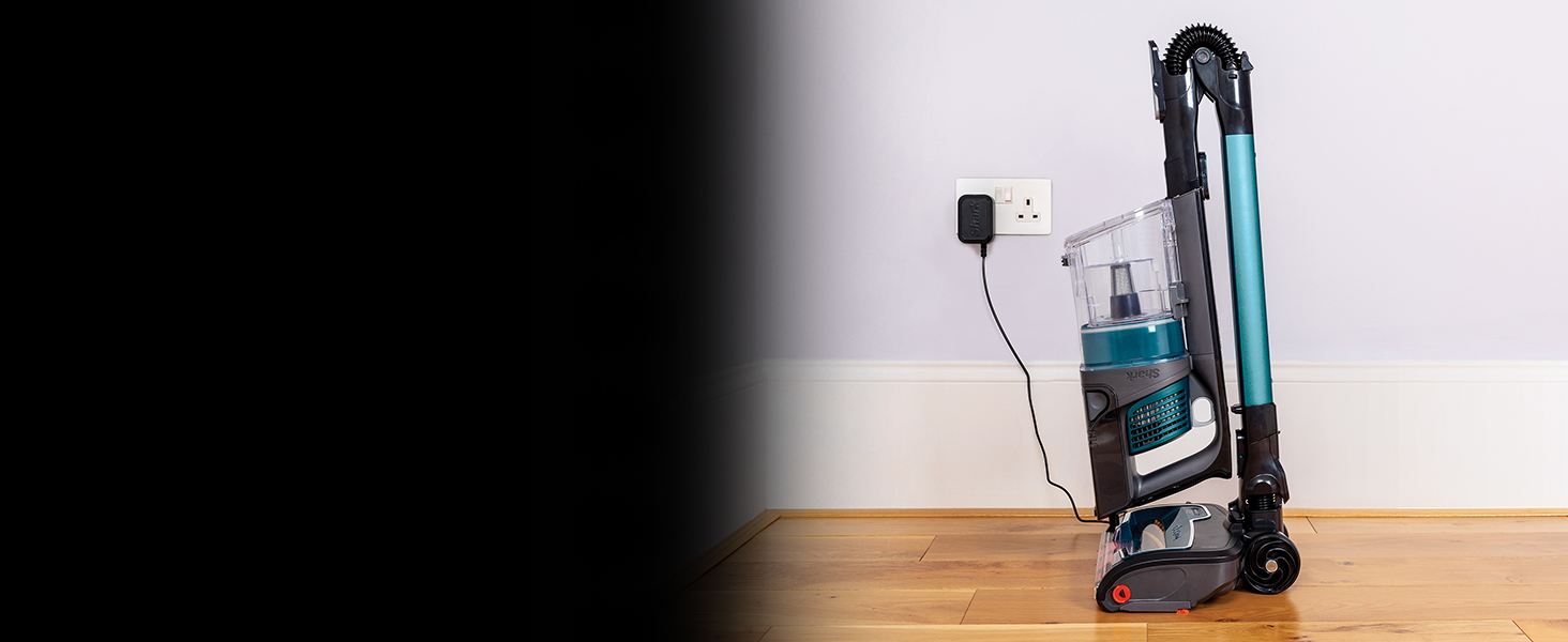 Пилголом Shark бездротовий із ручкою [IZ201EU] - 40 хв роботи, Anti Hair Wrap, 0.7 л, 26 x 24.5 x 118 см; (насадка для шерсті тварин, блакитний)