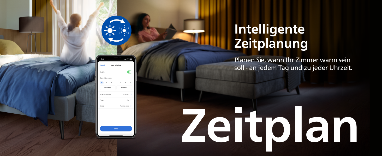 Керамічний тепловентилятор-товпіль Philips Smart 5000 серії, 2000 Вт, чорний
