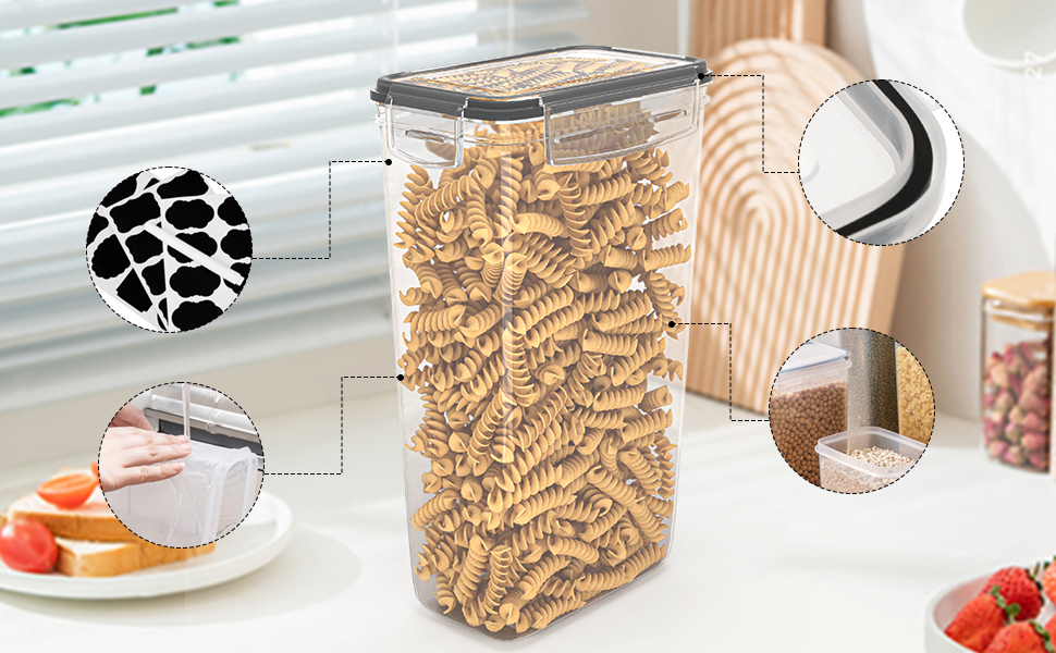 Набір контейнерів для зберігання GREEN MORE 39L, 25 шт. з кришкою, герметичні, BPA-free, для кухні, для борошна, цукру, круп та ін.