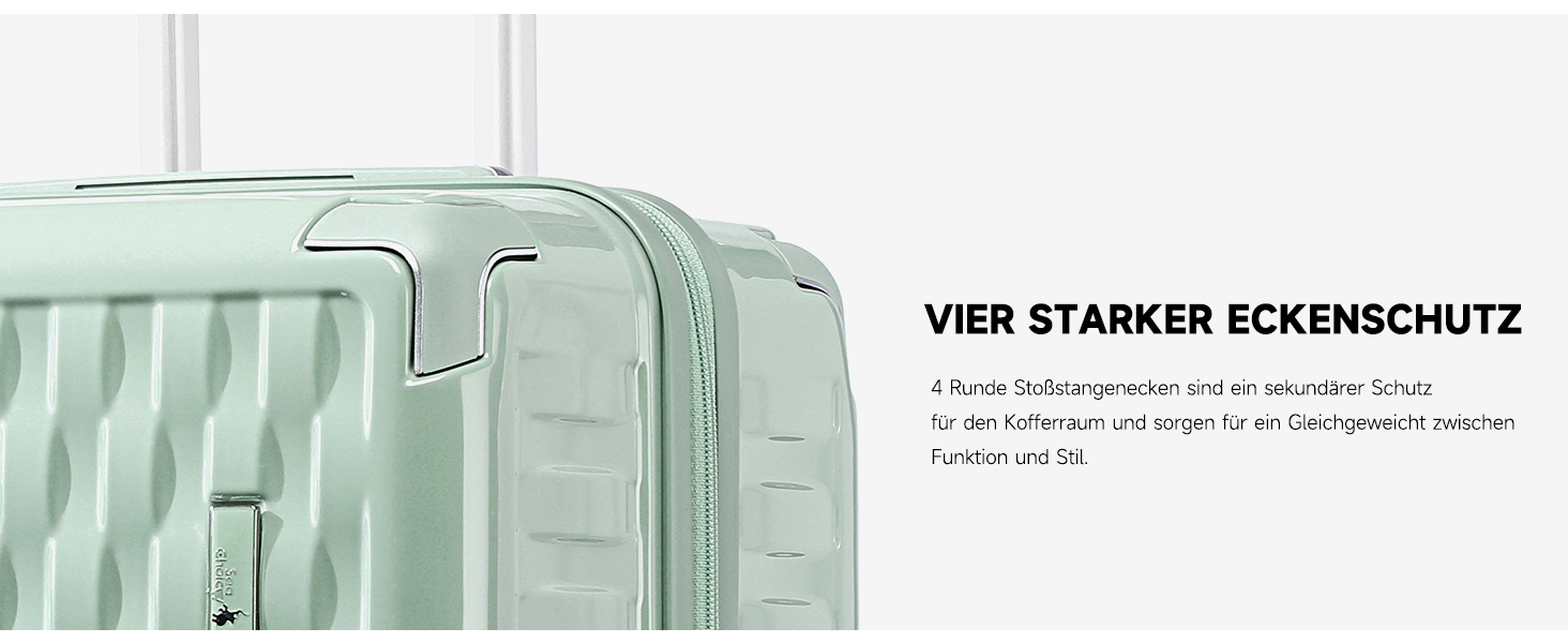 Набір валіз Sea Choice: 4 шт. (55/65/75 см) з жорсткими корпусами, захистом кутів, TSA-замком, білий