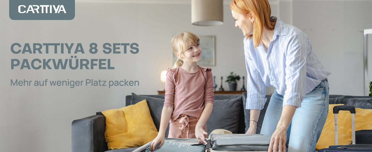 Органайзери для валізи 8 шт., дорожні куби для подорожей, водонепроникні, з косметичкою, сірі