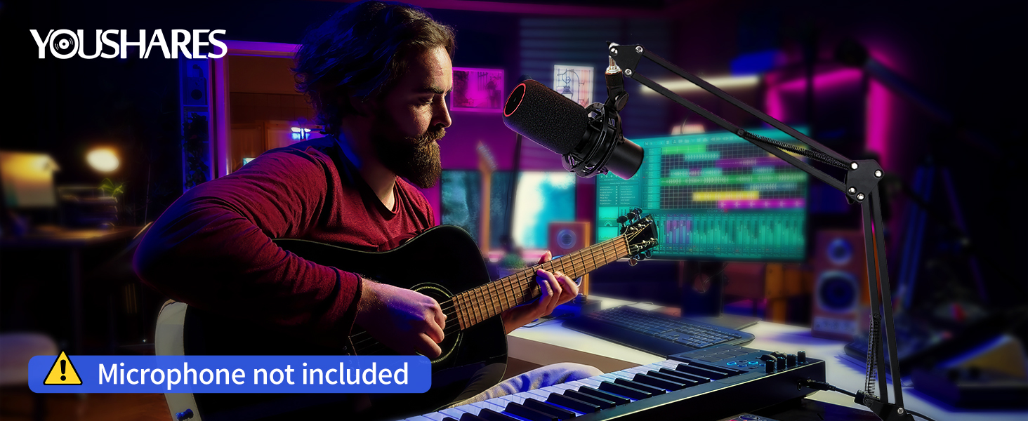 Кріплення для мікрофона HyperX QuadCast та інші - YOUSHARES (з поп-фільтром)