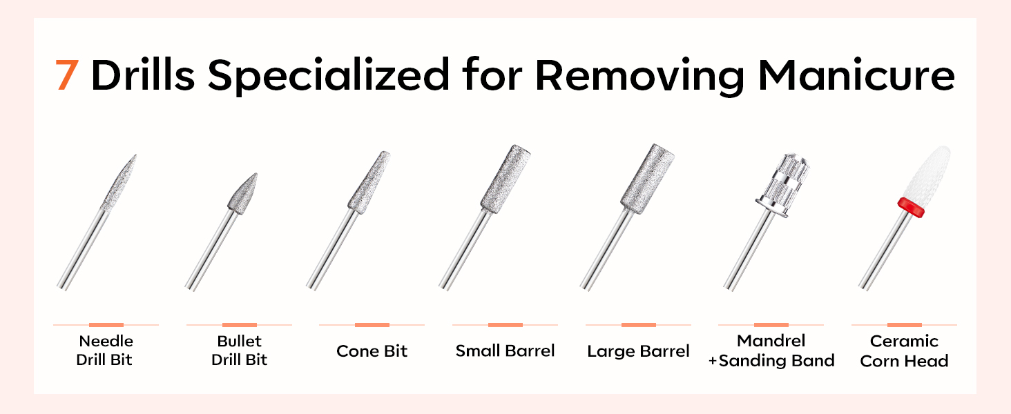 Бездротовий набір фрезер для нігтів Modelones 13 в 1: манікюр, педикюр, LED, 25000 об/хв