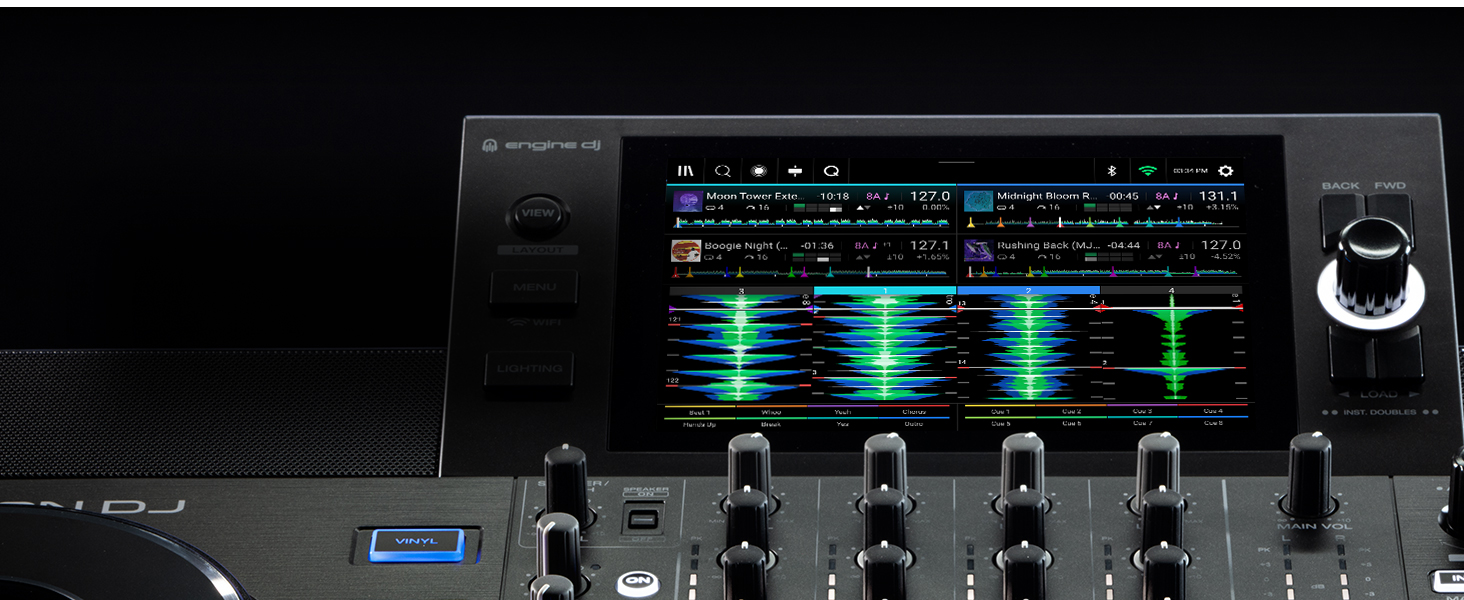 DJ контролер Denon DJ SC LIVE 4: 4 деки, Stem-розділення, Wi-Fi, вбудовані динаміки, сумісність з Serato DJ та Virtual DJ