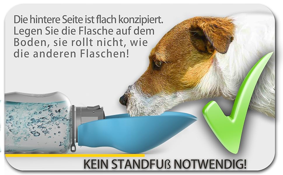 Набір з 2 шт. туристичних собак-пляшок 800 мл з щіткою для зубів | Пляшка для собак преміум-якість, 800 мл, не протікає | Турецька якість
