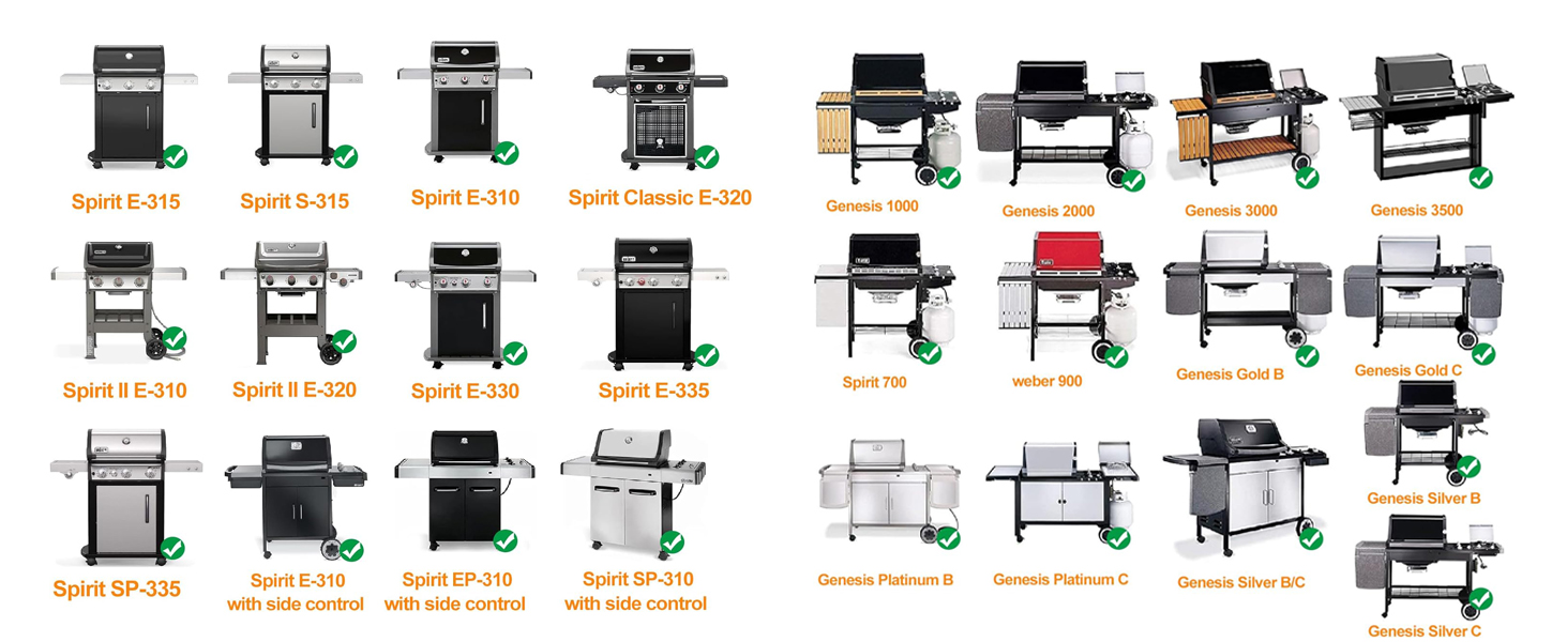 Решітка-гриль та сковорода для Weber Spirit 300 серії (E310, E320, S310) - замінна деталь, 44,5 см