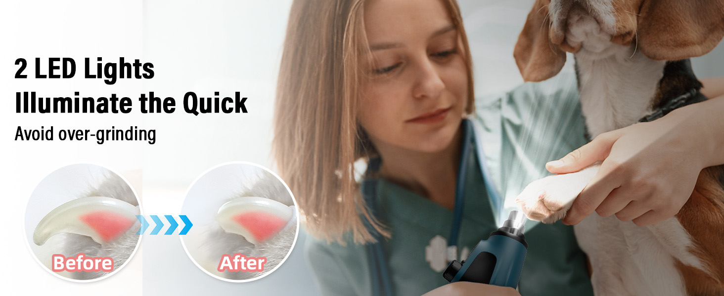 Шліфувальник кігтів для собак Casfuy Smarter Krallenschleifer – 6 режимів, LED-підсвітка, тихий, акумуляторний, для собак та котів
