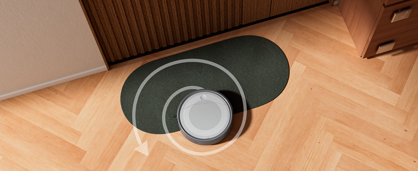 Робот-пилосос LEFANT M310 сірий: потужність 4500Pa, 180 хв роботи, Wi-Fi керування, для тварин та твердих поверхонь